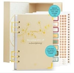 Planner Undated Weekly Monthly Tan Apricot Color Brand New